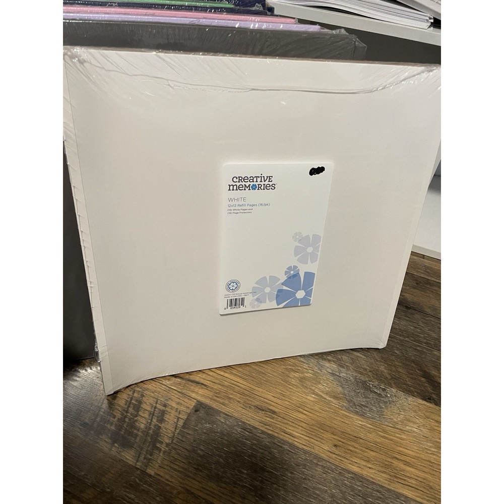 Creative Memories True 12x12 Refill Pages Combo 16 White + 16 Page Protectors